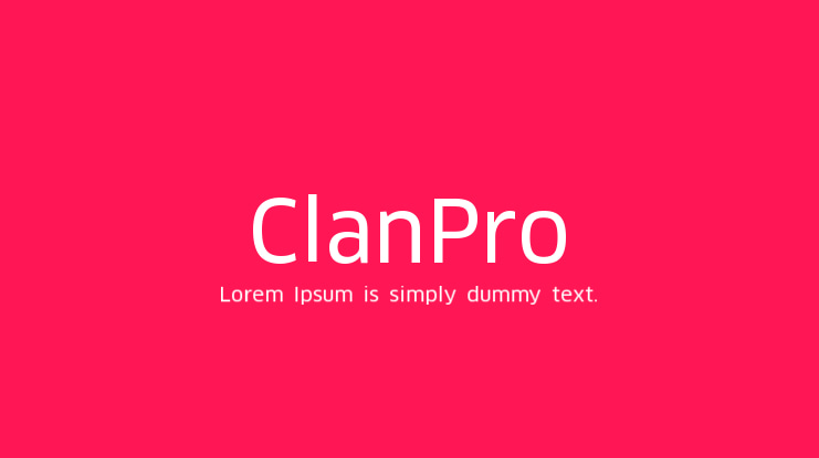 ClanPro Font