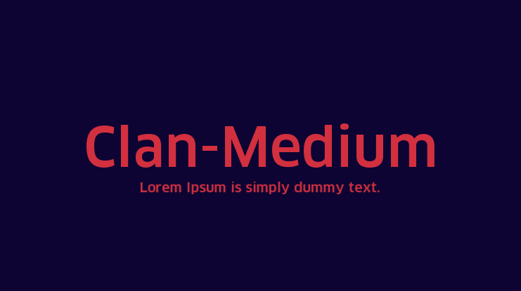 Clan-Medium Font Family