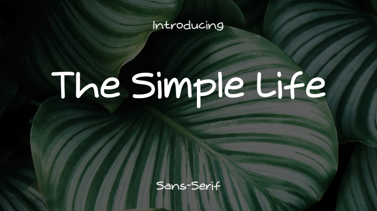 The Simple Life Font