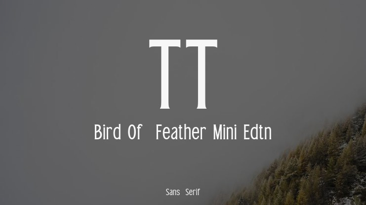 TT Bird Of  Feather Mini Edtn Font Family