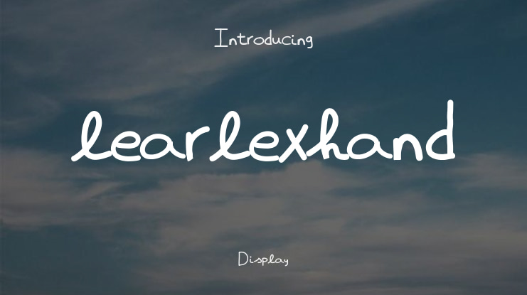 learlexhand Font
