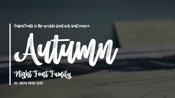 Autumn Night Font