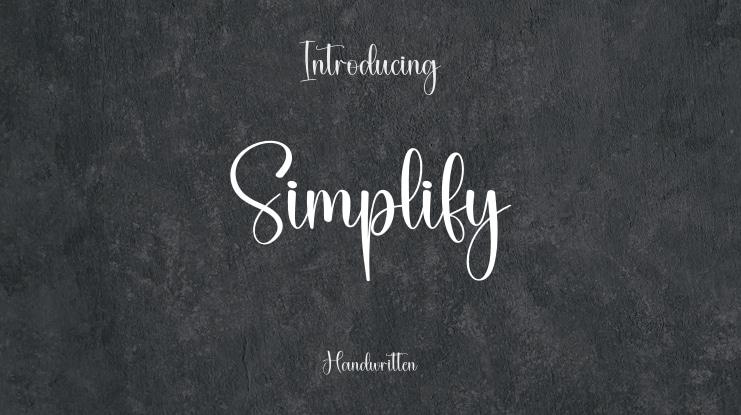 Simplify Font