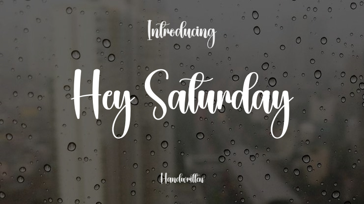 Hey Saturday Font