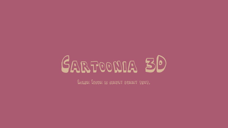Cartoonia 3D Font