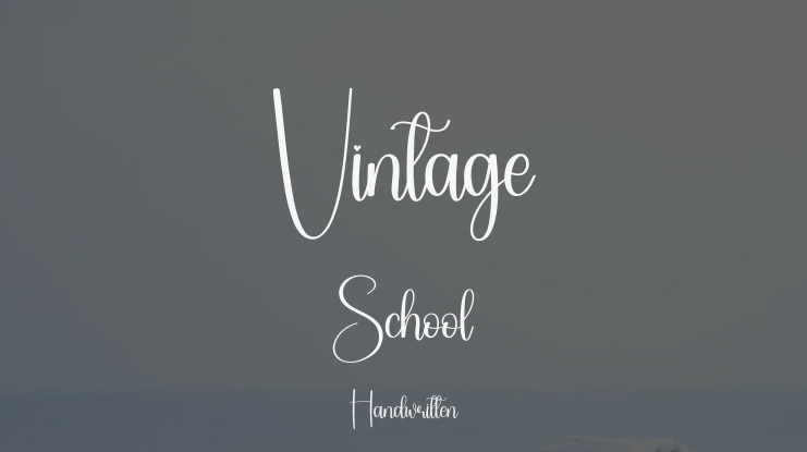 Vintage School Font