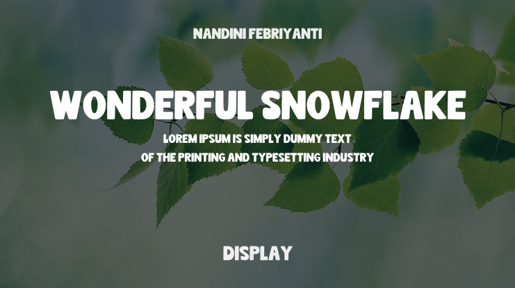 Wonderful Snowflake Font