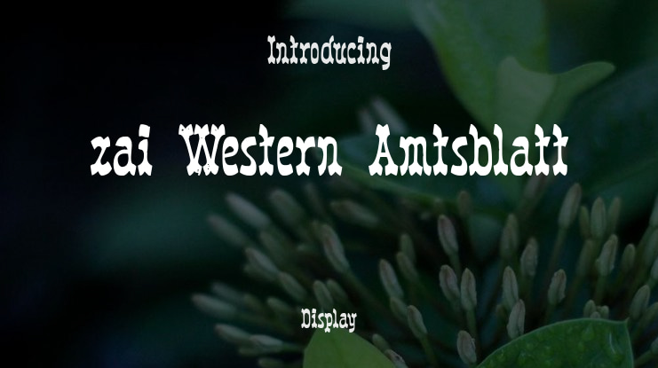 zai Western Amtsblatt Font