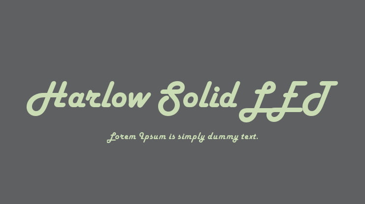 Harlow Solid LET Font