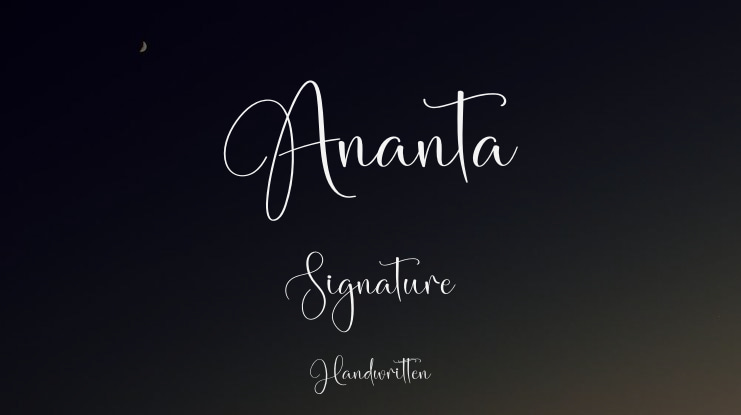 Ananta Signature Font