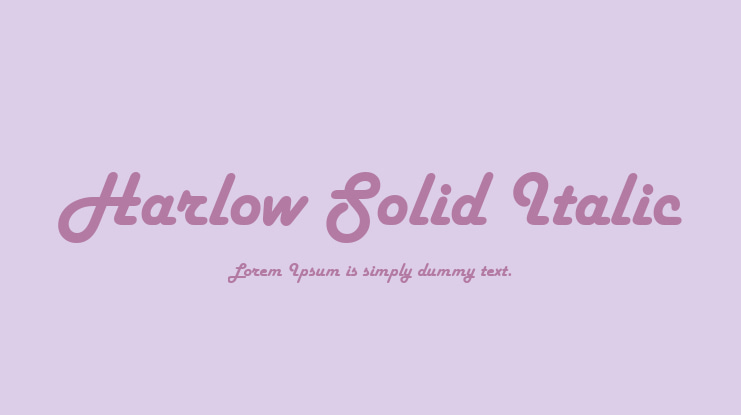 Harlow Solid Italic Font