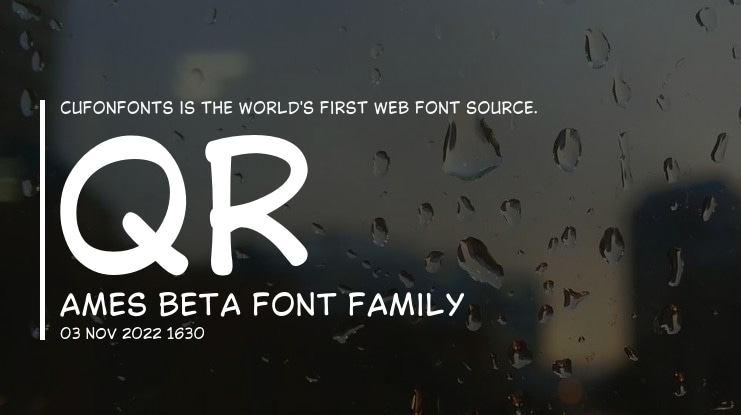 QR Ames Beta Font