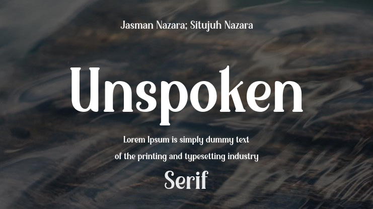 Unspoken Font Family