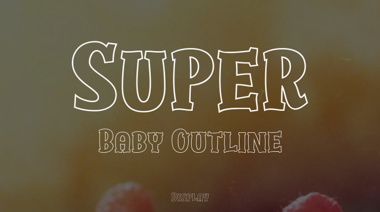 Super Baby Outline Font Family