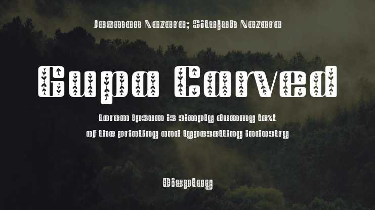 Gupa Carved Font Family