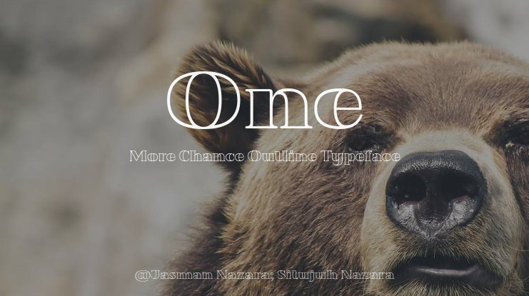 One More Chance Outline Font Family