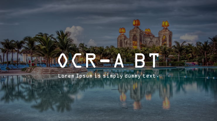 OCR-A BT Font