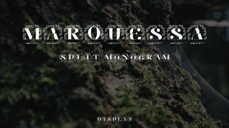 Marquessa Split Monogram Font