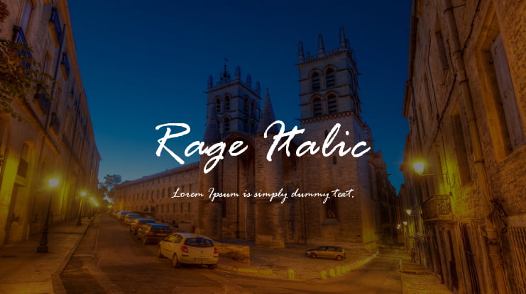 Rage Italic Font