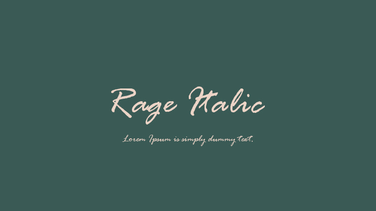 Rage Italic Font