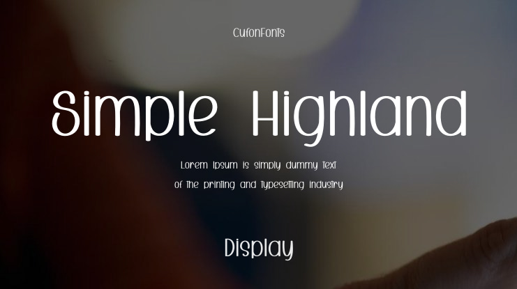Simple Highland Font