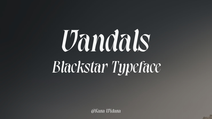 Vandals Blackstar Font
