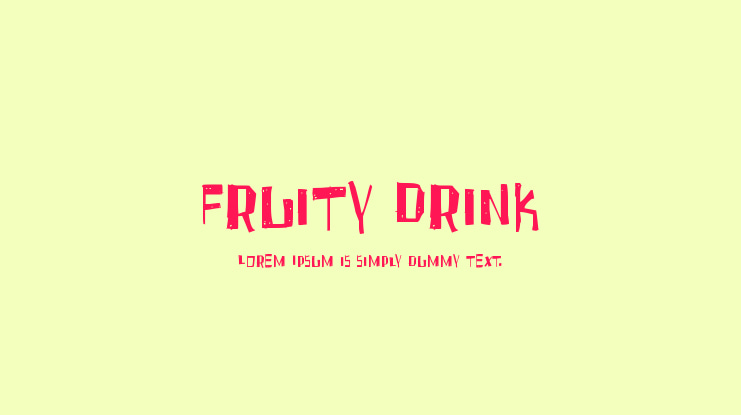 Fruity Drink Font