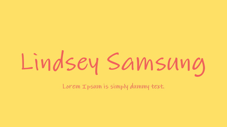 Lindsey Samsung Font
