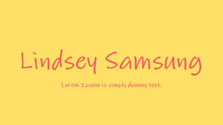 Lindsey Samsung Font