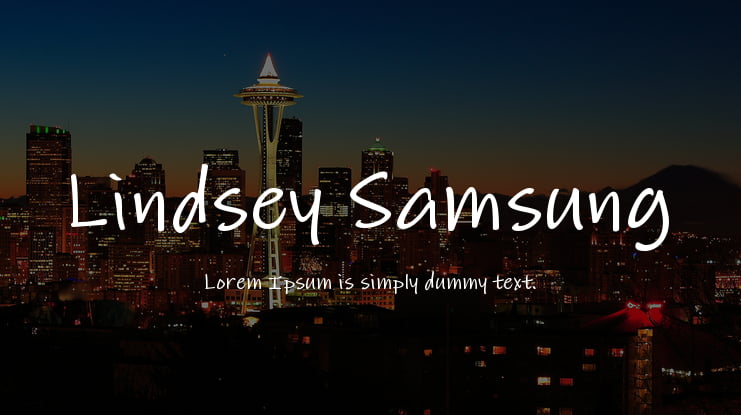 Lindsey Samsung Font