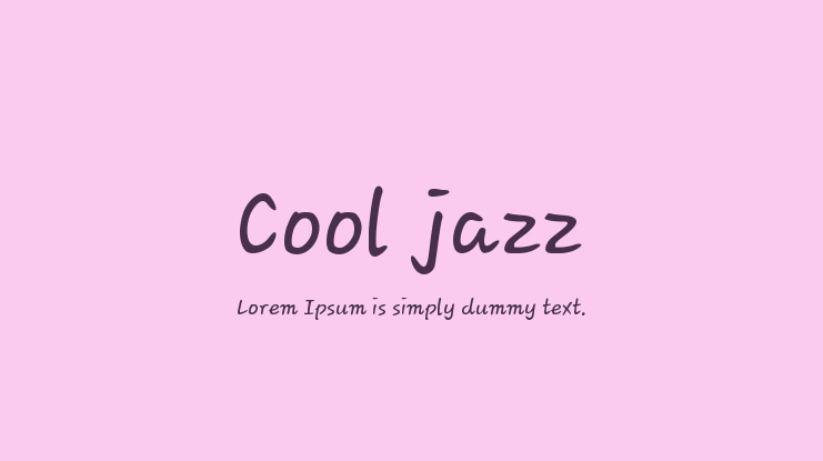 Cool jazz Font