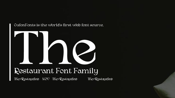 The Restaurant Font