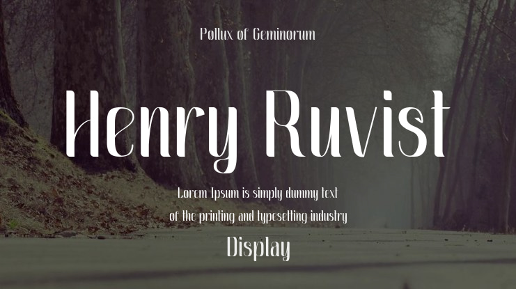 Henry Ruvist Font