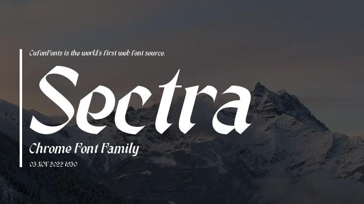 Sectra Chrome Font