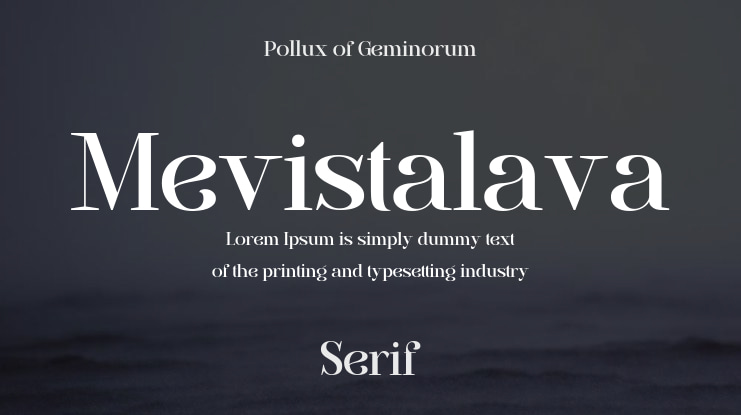 Mevistalava Font