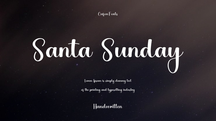 Santa Sunday Font