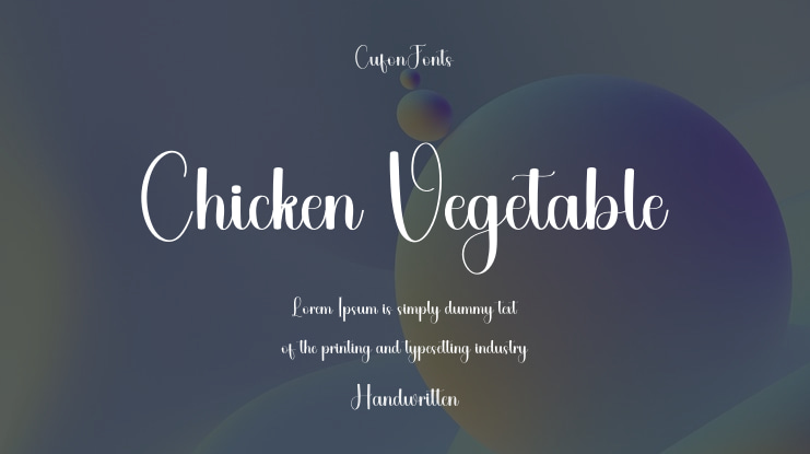 Chicken Vegetable Font