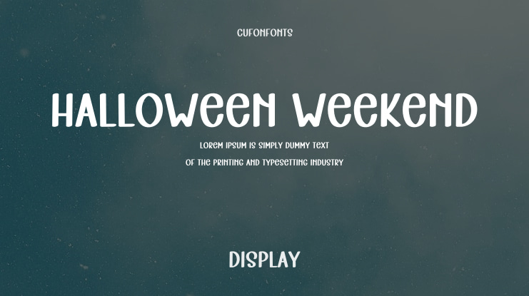 Halloween Weekend Font