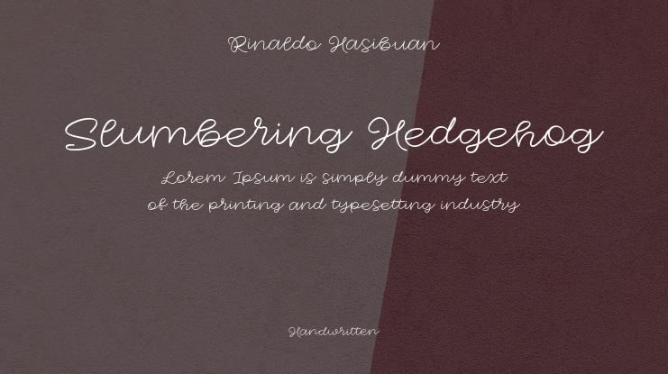 Slumbering Hedgehog Font