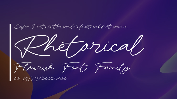 Rhetorical Flourish Font