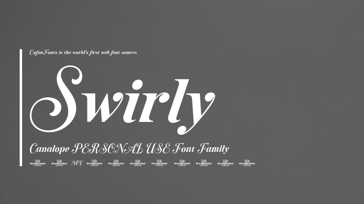 Swirly Canalope PERSONAL USE Font