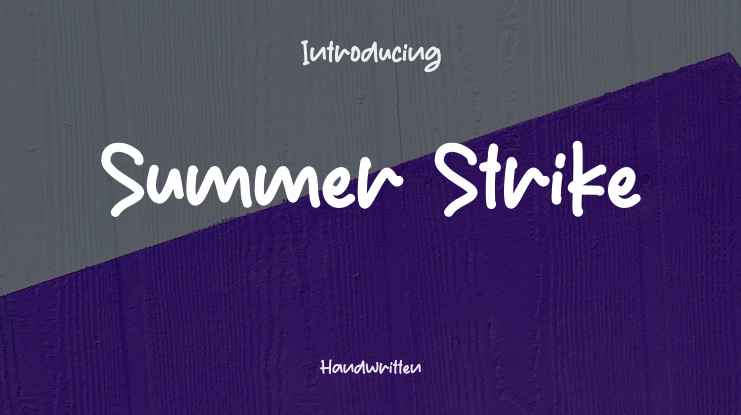 Summer Strike Font