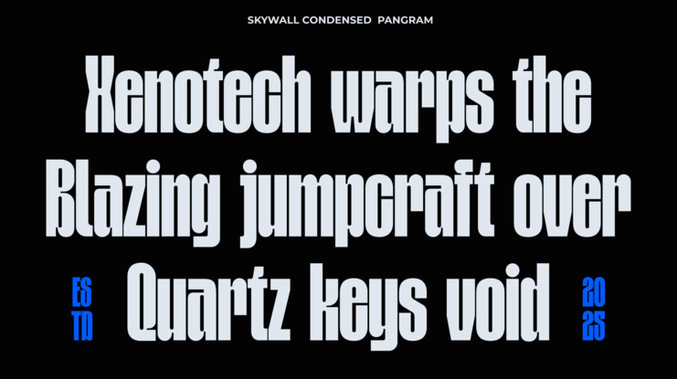 Skywall Condensed Font