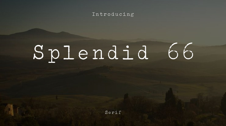 Splendid 66 Font Family