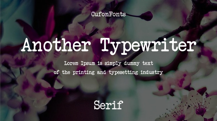 Another Typewriter Font