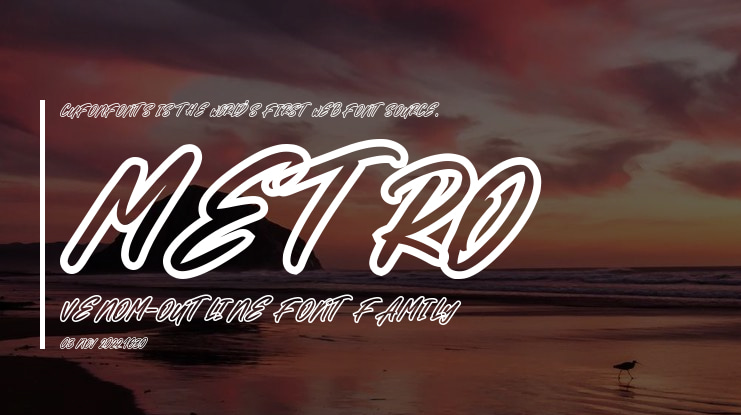 Metro Venom-outline Font Family