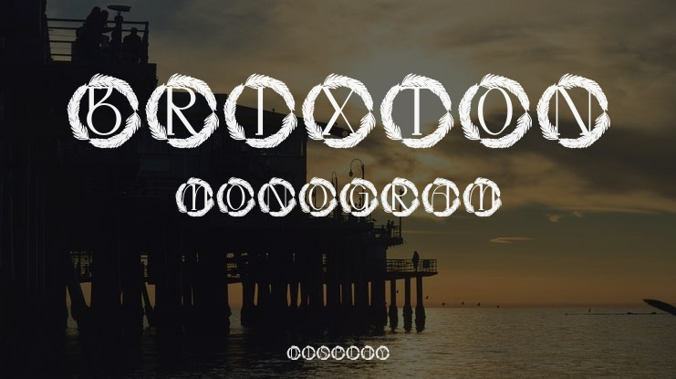 Brixton Monogram Font