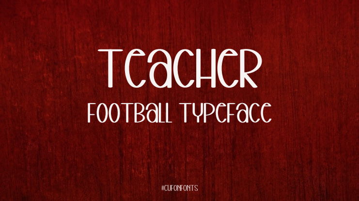 Teacher Football Font