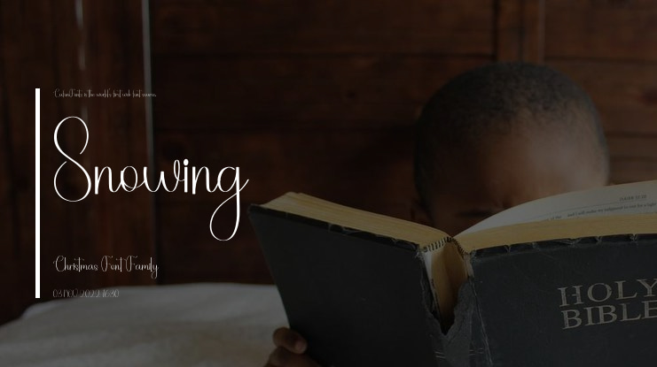 Snowing Christmas Font