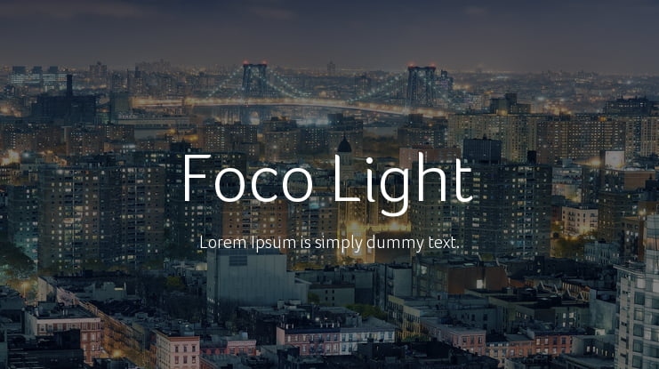 Foco Light Font
